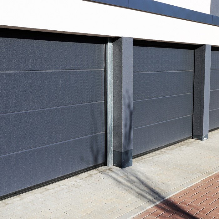 Energy-efficient garage door upgrade for a suburban home